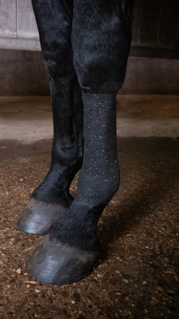 Excellent Animal Glitter Bandage Profi 10 cm - Zwart 2