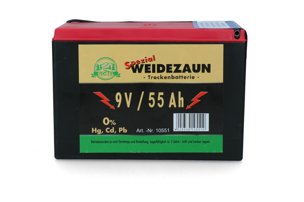 Batterij EG super 9V / 55Ah (H11,5 x L16,5 x B11,2 cm) 55 Ah 3