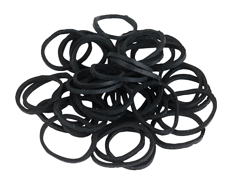 Elastiekjes rubber zwart 