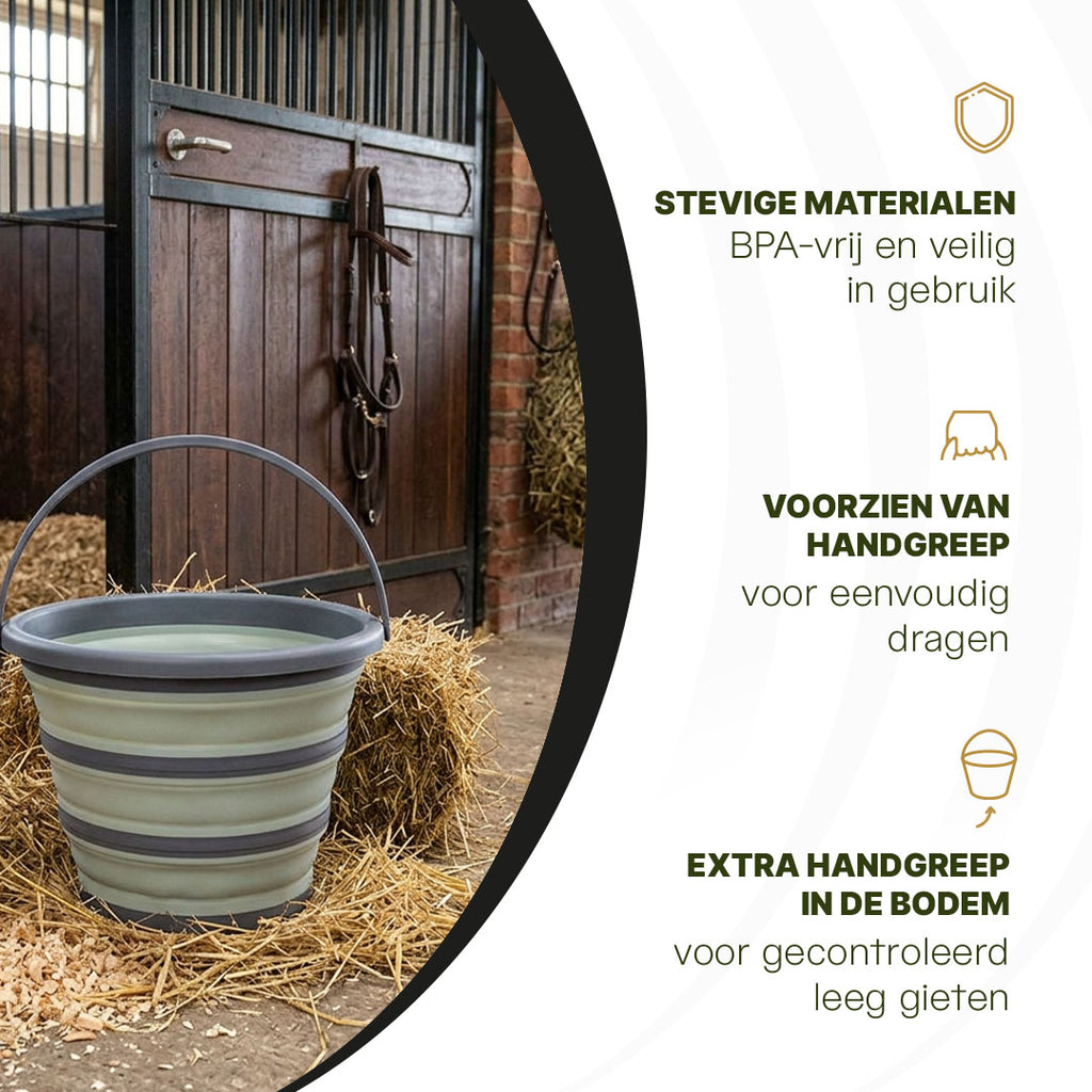 Excellent Horse Vouwbare Emmer Groen/grijs 3