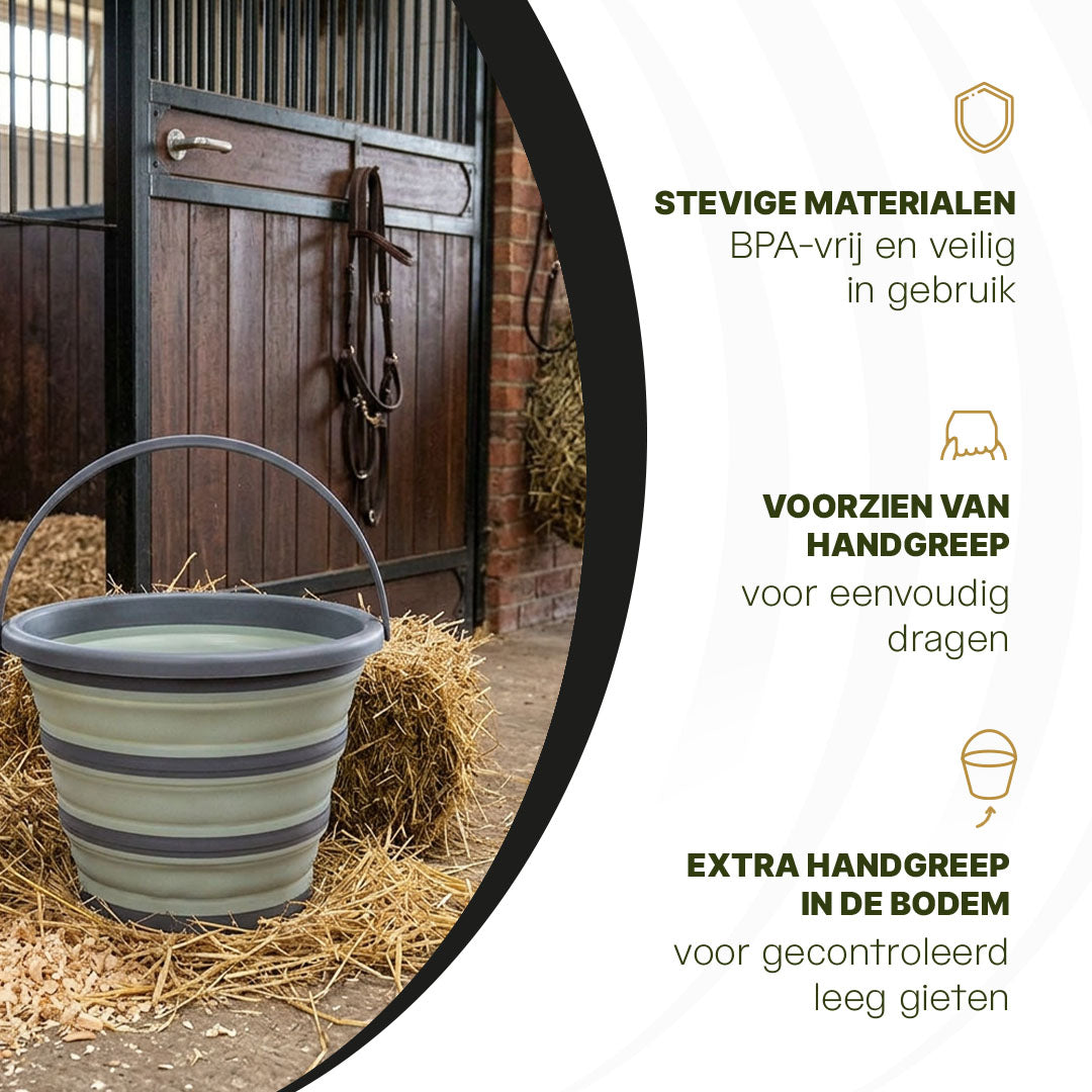 Excellent Horse Vouwbare Emmer Groen/grijs 3