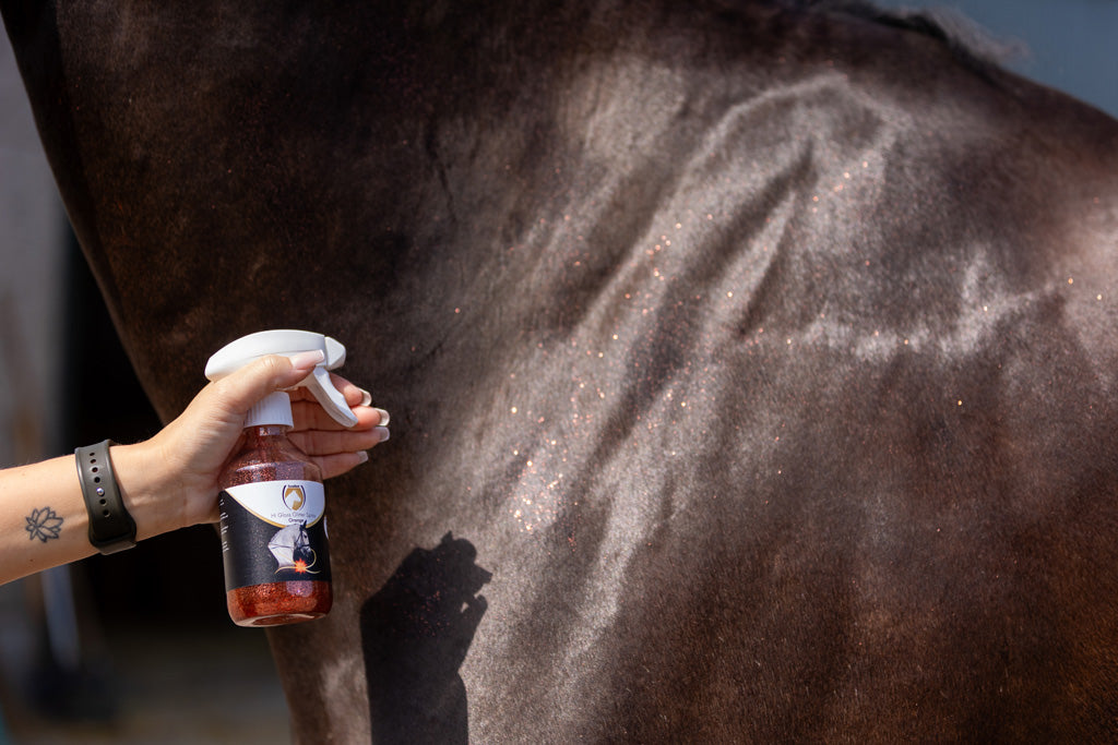 Excellent Horse Hi Gloss Glitter Spray Orange 250 ml 2