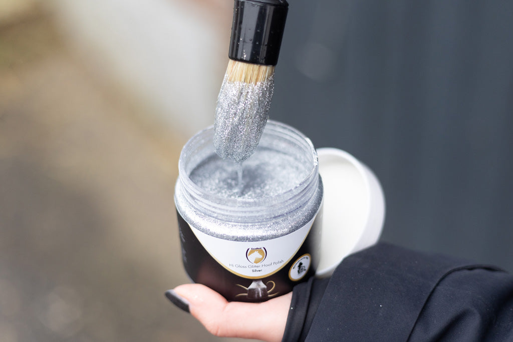 Excellent Horse Hi Gloss Glitter Hoof Polish Silver 150 ml 4