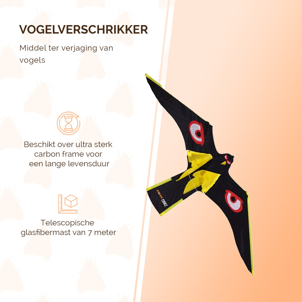 Knock Pest Vogel Verschrikker vlieger complete set 7 m  2