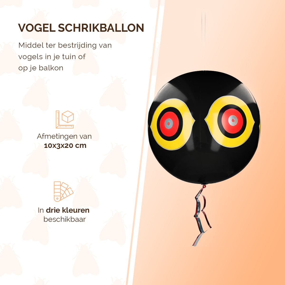 Knock Pest Schrikballon Zwart 3