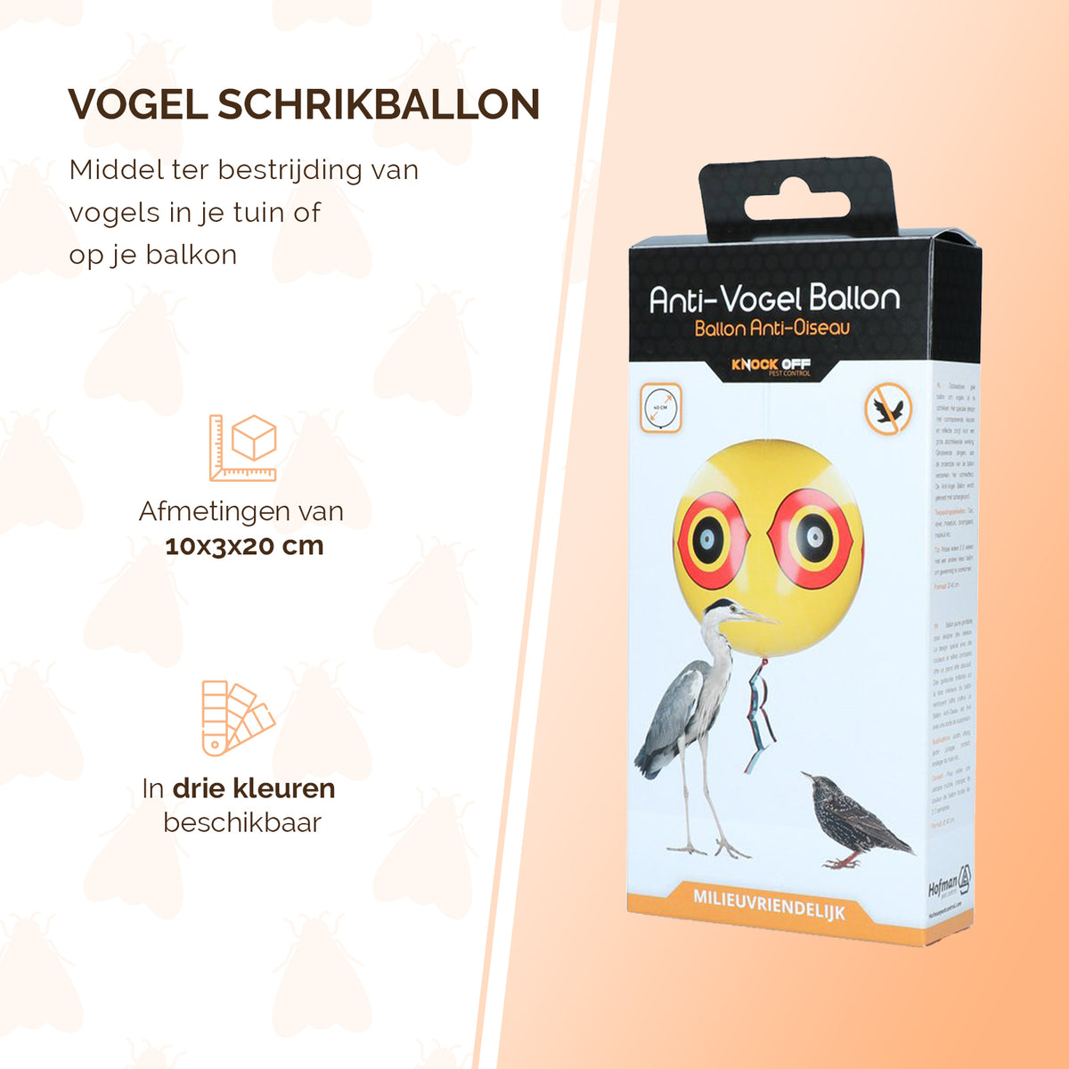 Knock Pest Schrikballon Geel 3