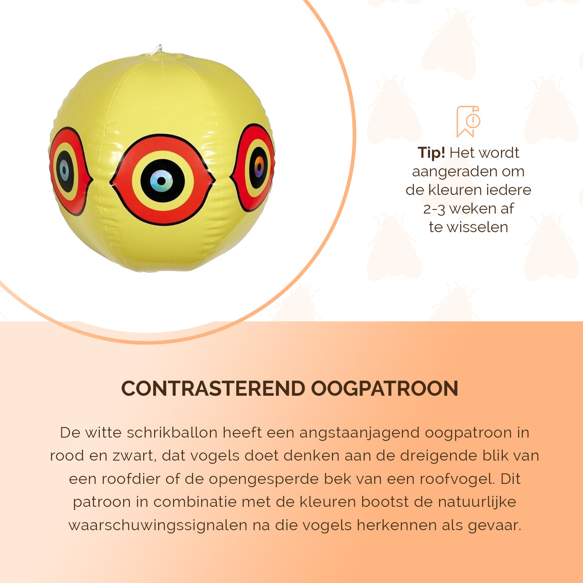 Knock Pest Schrikballon Geel 5