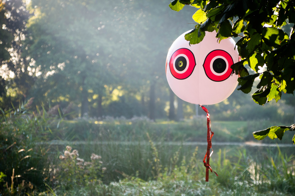 Knock Pest Schrikballon Wit 2