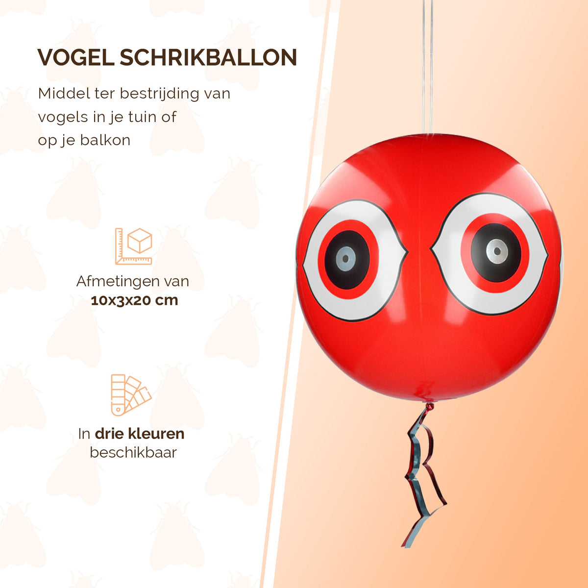 Knock Pest Schrikballon Rood 2