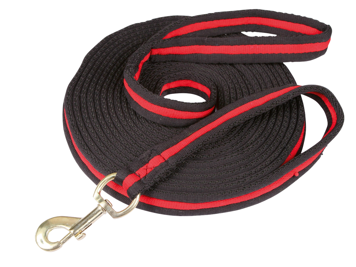 Longeerlijn zwart soft 8 meter Rood 3