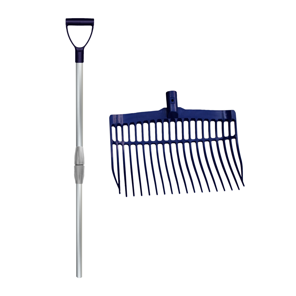 Mestvork met steel Blauw