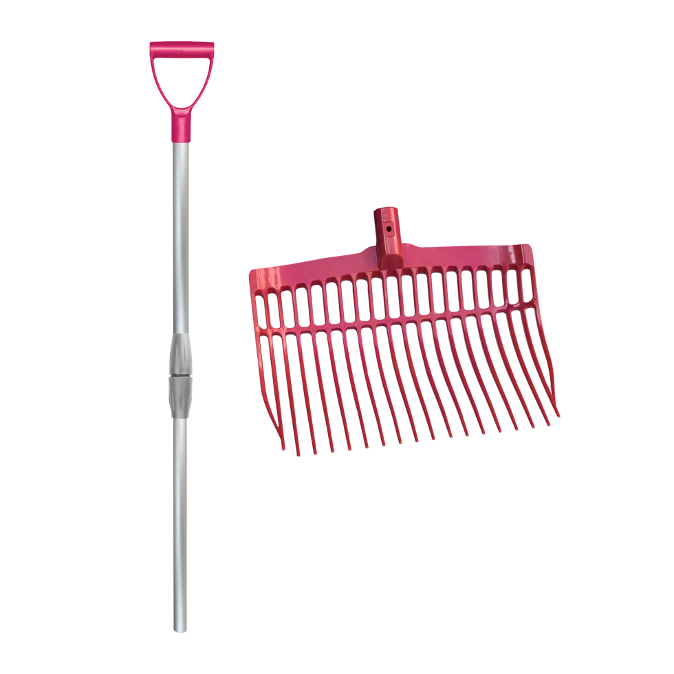 Mestvork met steel Roze 2