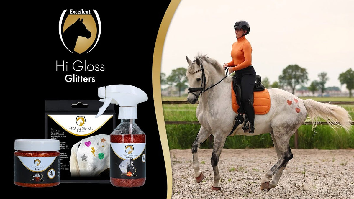 Excellent Horse Hi Gloss Glitter Hoof Polish Silver 150 ml 6