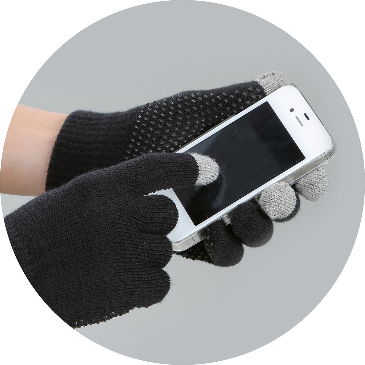 Rijhandschoen Magic Touch zwart 1size4all  3