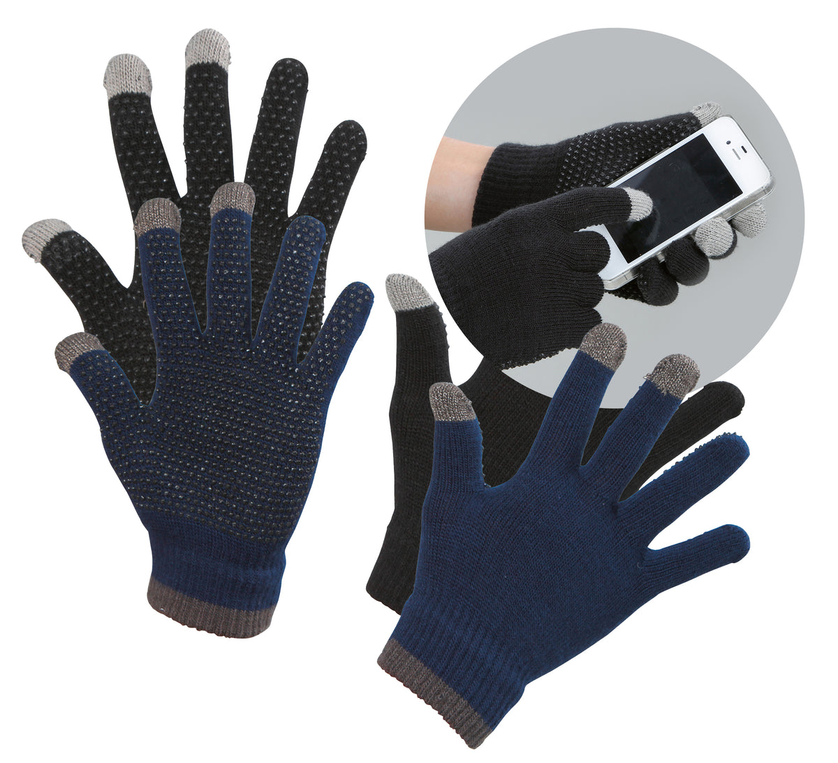 Rijhandschoen Magic Touch zwart 1size4all  5