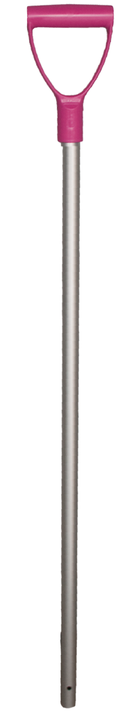 Schop steel aluminium 28x105 cm Roze handvat