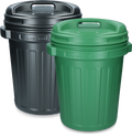 Voerton met draaisluiting 40 liter Black Zwart