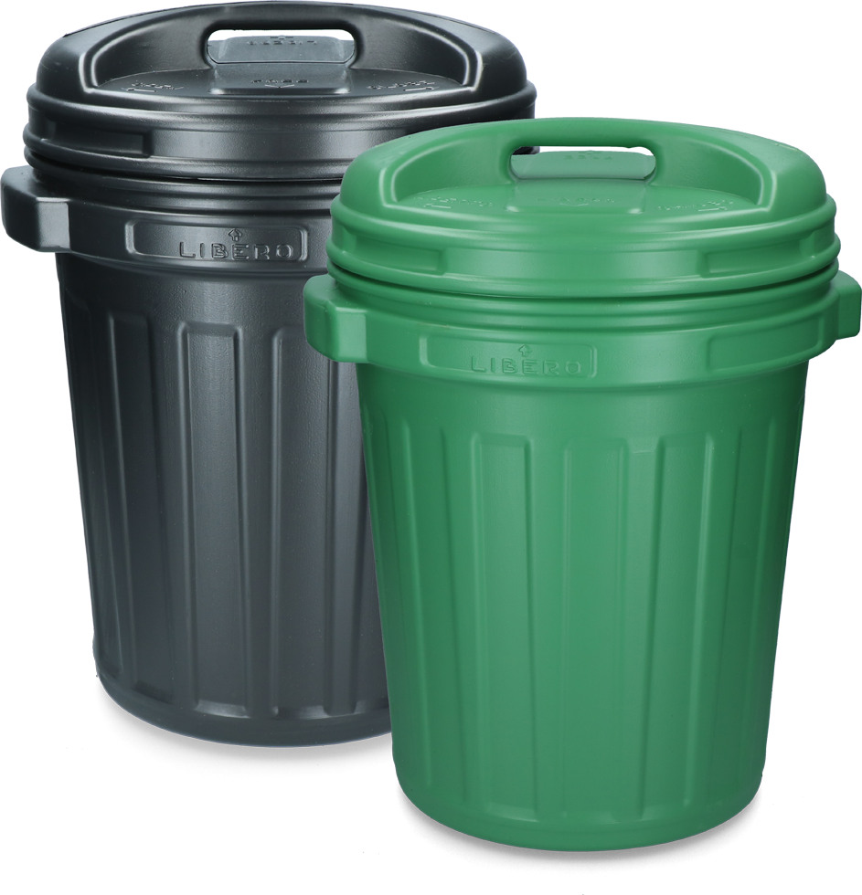 Voerton met draaisluiting 40 liter Black Groen