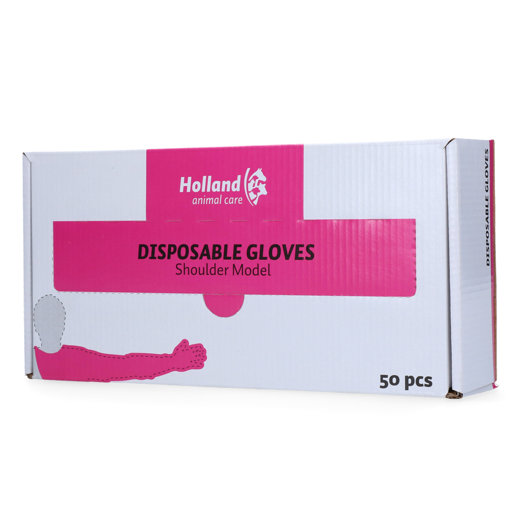 Wegwerp handschoen Schoudermodel roze  2