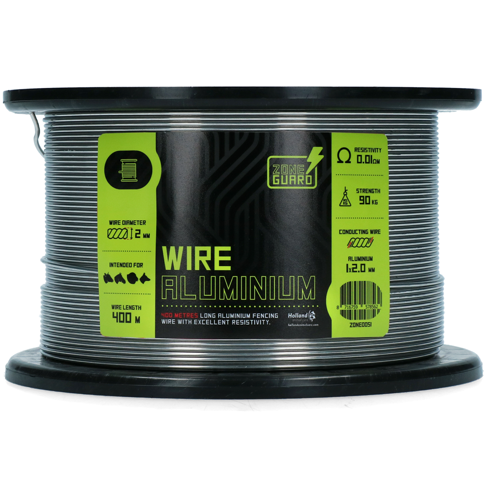 ZoneGuard Draad Basic aluminium 2 mm 400 m 