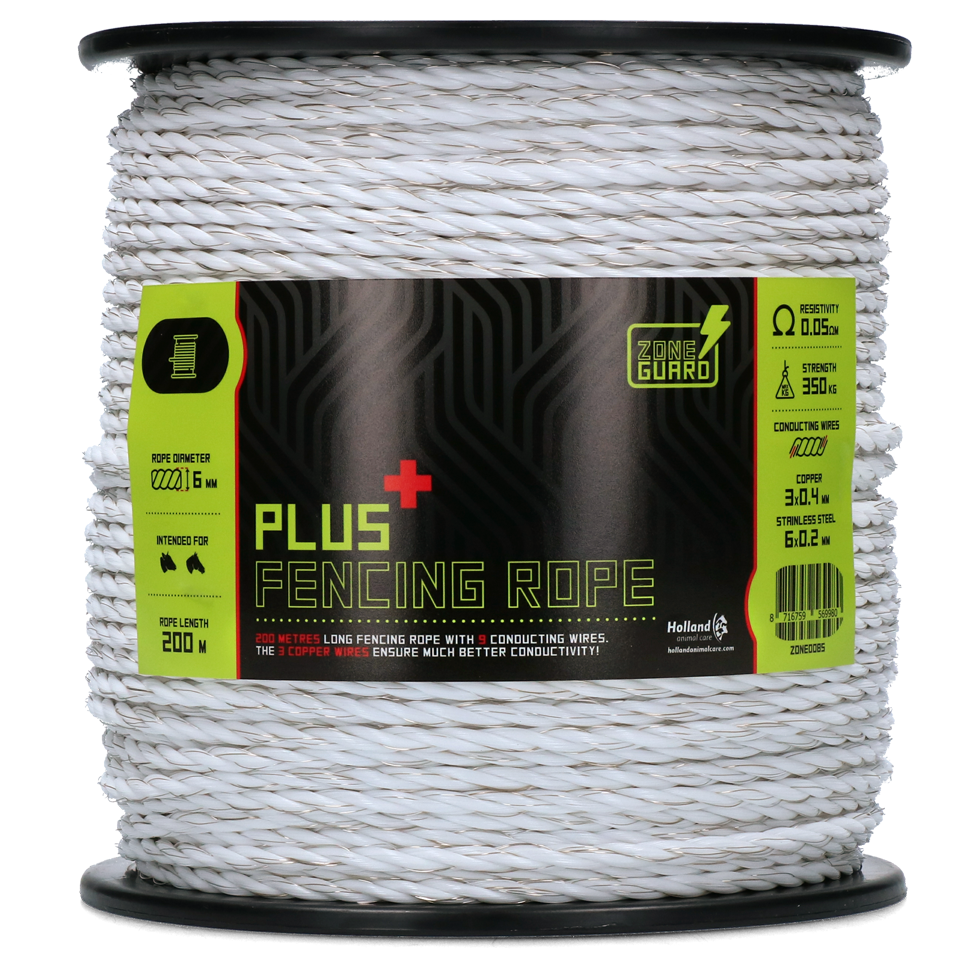 ZoneGuard 6 mm Plus afrasteringskoord wit 200 m 