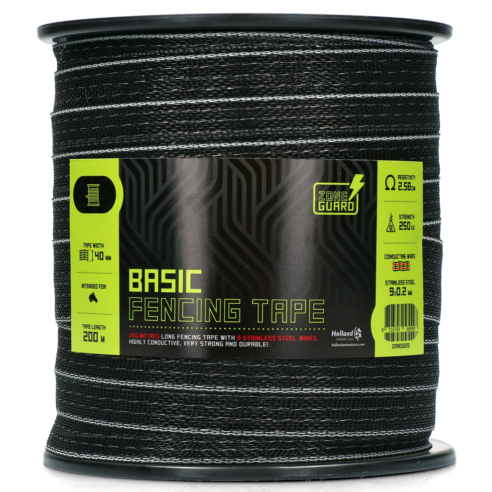 ZoneGuard Basic afrasteringslint 40 mm zwart 200 m  2