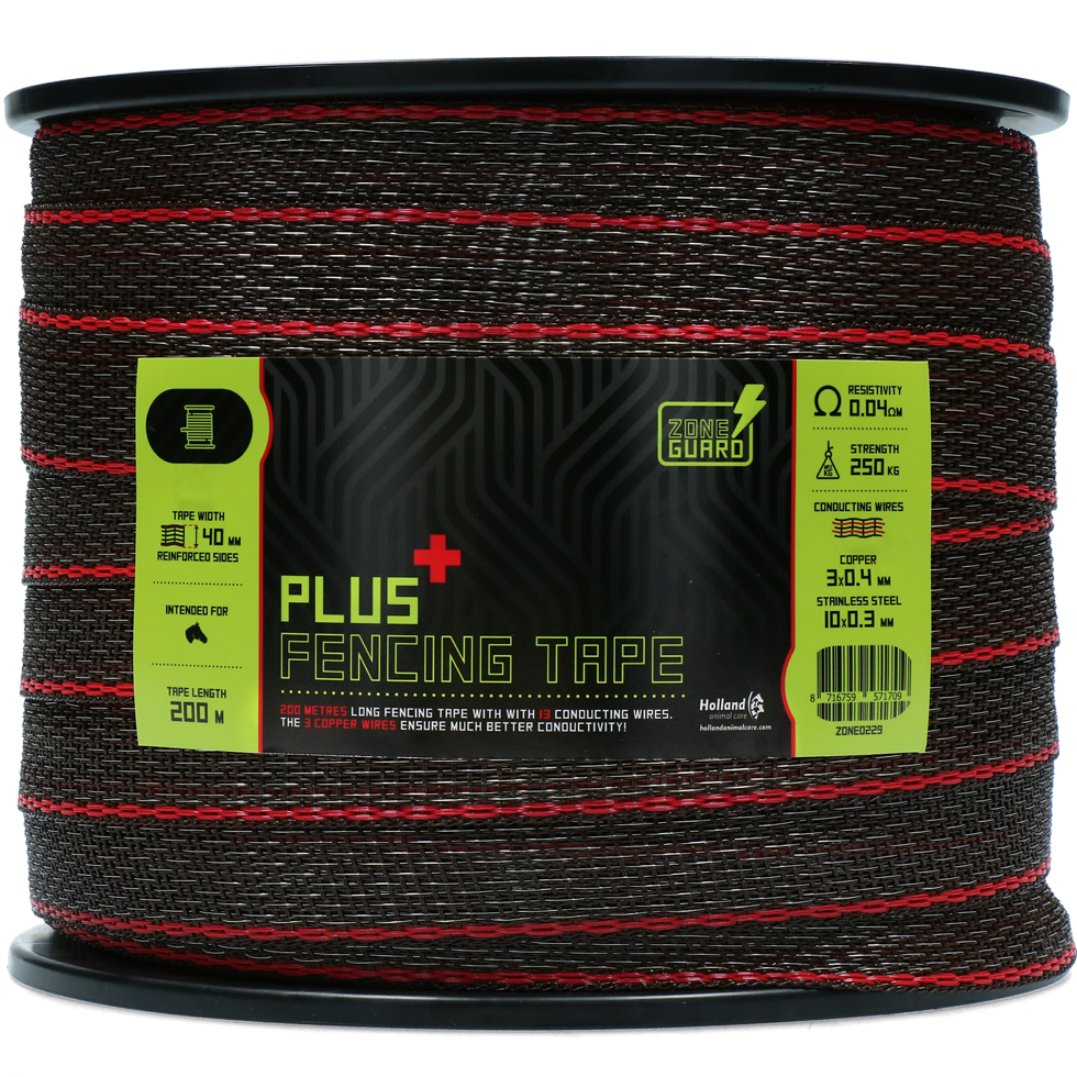 ZoneGuard 40 mm Plus afrasteringslint bruin 200 m 